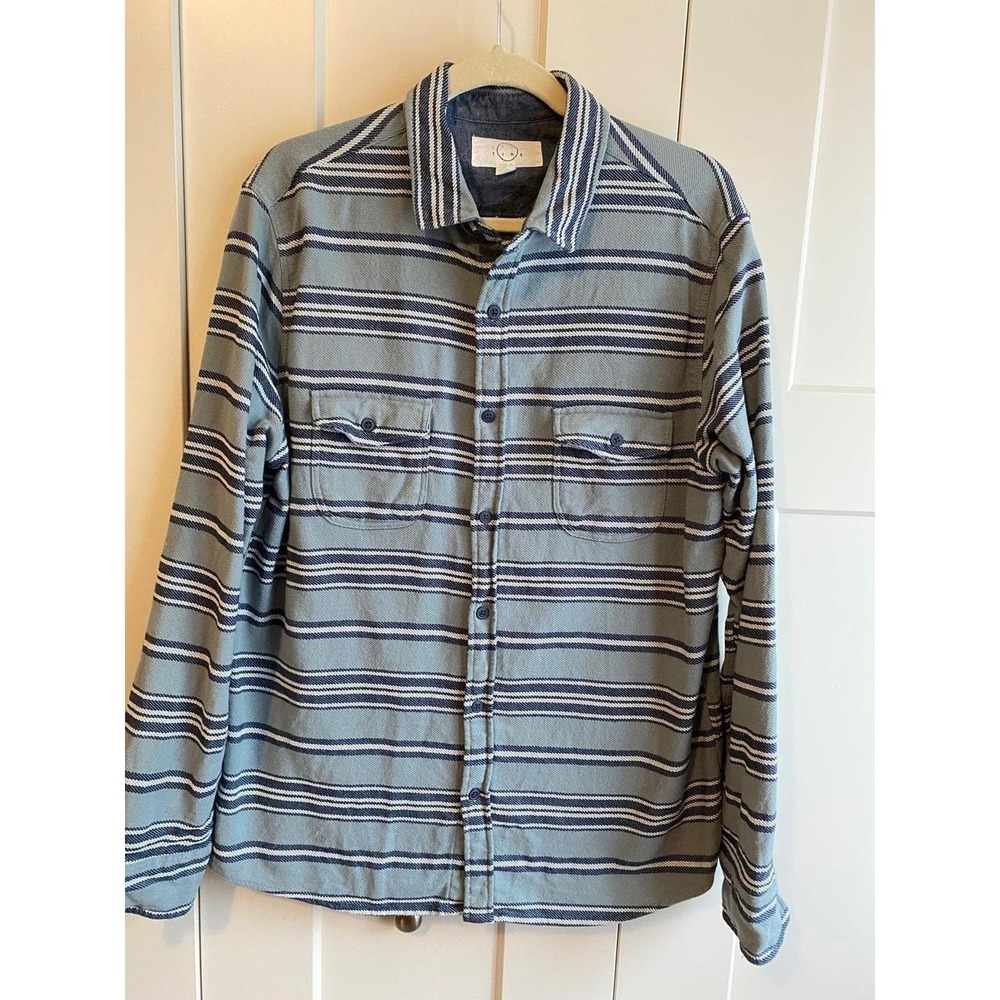 EvenTide Shirt Mens Large Cotton Button Up